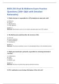 BIOS 255 Final & Midterm Exam Practice  Questions &lpar;100&plus; Q&A with Detailed  Rationales&rpar; 
