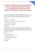 Chamberlain NR602 Actual Exam Questions and Answers with Rationales 2026&sol;2027 &vert; Primary Care Childbearing & Childrearing Family Midterm &vert; FNP Pediatric & OB &vert; Pass Guarantee