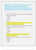 COMPTIA A&plus; CERTIFICATION EXAM ACTUAL  PREP QUESTIONS AND WELL REVISED  ANSWERS - LATEST AND COMPLETE UPDATE  WITH VERIFIED SOLUTIONS &ndash; ASSURES PASS