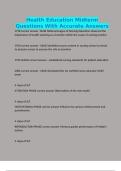 Health Education Midterm Questions With Accurate Answers
