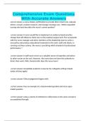 Comprehensive Exam Questions With Accurate Answers