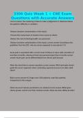 3306 Quiz Week 1 &plus; CNE Exam Questions with Accurate Answers