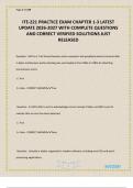 ITE-221 PRACTICE EXAM CHAPTER 1-3 LATEST UPDATE 2026-2027 WITH COMPLETE QUESTIONS AND CORRECT VERIFIED SOLUTIONS JUST RELEASED