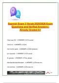 Vocabulario de Espa&ntilde;ol &vert; Examen 3 &vert; 2025&sol;2026 &vert; Gu&iacute;a A&plus; Completa &ndash; Expresiones&comma; Ropa&comma; Clima&comma; Viajes y M&aacute;s