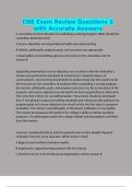 CNE Exam Review Questions 2 with Accurate Answers