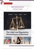SOLUTIONS MANUAL for The Legal and Regulatory Environment of Business&comma; 19th Edition by Marisa Pagnattaro &ndash; Complete All Chapters &ndash; Step-by-Step Solutions