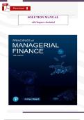 SOLUTIONS MANUAL for Principles of Managerial Finance&comma; 16th Edition by Zutter &ndash; Complete All Chapters &ndash; Step-by-Step Solutions
