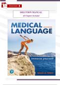 SOLUTIONS MANUAL for Medical Language&colon; Immerse Yourself&comma; 6th Edition by Turley &ndash; Complete All Chapters &ndash; Step-by-Step Answers