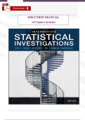 SOLUTIONS MANUAL for Intermediate Statistical Investigations&comma; 1st Edition by Nathan Tintle &ndash; Complete All Chapters &ndash; Step-by-Step Solutions