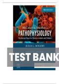 TEST BANK FOR McCance & Huether&rsquo;s Pathophysiology&comma; 9th Edition by Julia Rogers ISBN&colon; 9780323789875 ALL CHAPTERS COVERED COMPLETE GUIDE 100 &percnt; VERIFIED A&plus; GRADE ASSURED &excl;&excl;&excl;&excl;NEW LATEST UPDATE&excl;&excl;&excl;&excl;GUARANTEED PASSING&excl;&excl;&excl;&excl;SUCCESS&excl;&excl;&excl;&excl;