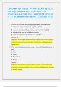 COMPTIA SECURITY&plus; SY0-601 EXAM ACTUAL  PREP QUESTIONS AND WELL REVISED  ANSWERS - LATEST AND COMPLETE UPDATE  WITH VERIFIED SOLUTIONS &ndash; ASSURES PASS