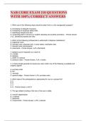 NAB CORE EXAM 110 QUESTIONS WITH 100&percnt; CORRECT ANSWERS