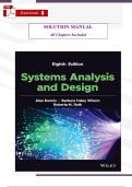 SOLUTIONS MANUAL for Systems Analysis and Design&comma; 8th Edition by Dennis &ndash; Complete All Chapters &ndash; Step-by-Step Solutions
