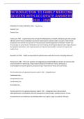 INTRODUCTION TO FAMILY MEDICINE QUIZZES WITH ACCURATE ANSWERS 2025