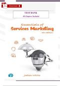 TEST BANK for Essentials of Services Marketing&comma; 4th Edition by Jochen Wirtz &ndash; Complete Chapter Questions