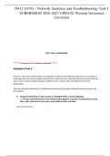 D412 AVN2 &ndash; Network Analytics and Troubleshooting&comma; Task 1 SUBMISSION 2026-2027 UPDATE Western Governors University