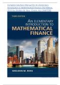 Complete Solutions Manual for An Elementary Introduction to Mathematical Finance &lpar;3rd Edition&comma; 2011&rpar; by Sheldon M&period; Ross&period; Covers&period; ALL CHAPTERS  &vert; LATEST UPDATE &comma; RATED A&plus;