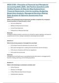 WGU D196 &ndash; Principles of Financial and Managerial Accounting 2025&ndash;2026 &vert;  OA Practice Questions with Verified Answers & Step-by-Step Explanations &vert; Financial Statements&comma; Cost Accounting&comma; Budgeting&comma; Break-Even Analysis&comma; Managerial Decision-Making&comma; Ratio An