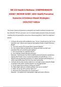 NR 222 Health & Wellness&colon; Actual COMPREHENSIVE EXAM 1 REVIEW GUIDE &vert; Health Promotion Scenarios & Evidence-Based Strategies &vert; 2026&sol;2027 Edition