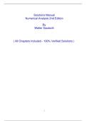 Solutions Manual Numerical Analysis 2nd Edition By Walter Gautschi