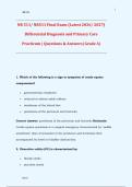 NR 511&sol; NR511 Final Exam &lpar;Latest 2026&sol; 2027&rpar; Differential Diagnosis and Primary Care Practicum &vert; Questions & Answers&vert; Grade A&vert;
