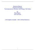Solutions Manual Physical Chemistry Thermodynamics&comma; Structure&comma; and Change 10th Edition By Peter Atkins&comma; Julio de Paula