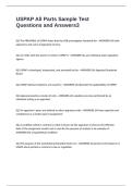 USPAP All Parts Sample Test Questions and Answers