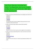 Texas Drone Operator Licensing Exam &ndash;  Practice Test &lpar;Questions And Correct Answers  &lpar;Verified Answers&rpar; Plus Rationales 2026 Q&A &vert;  Instant download Pdf 