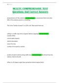 MCLETC COMPREHENSIVE TEST Questions And Correct Answers