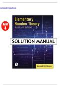 Solution Manual - Elementary Number Theory and Its Applications 7th Edition by Rosen&comma; &lpar;Chapters 1-14&rpar;