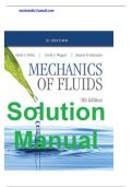 Solutions Manual for Mechanics of Fluids SI Edition 5th Edition &vert; Potter &vert; All 13 Chapters Covered