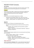 VCE English U1&2 Macbeth