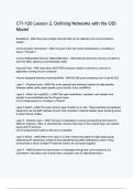 CTI-120 Lesson 2 Defining Networks with OSI Model 2025&sol; 2026 &vert; Verified Questions and Answers