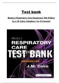 Mosby&rsquo;s Respiratory Care Equipment &lpar;10th Edition&rpar; by J&period; M&period; Cairo &ndash; Chapters 1&ndash;15 Test Bank