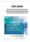Medical-Surgical Nursing&colon; Assessment and Management of Clinical Problems &lpar;10th Edition&rpar; by Lewis&comma; Bucher & Harding &ndash; Chapters 1&ndash;68 Complete Test Bank