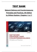 Network Defense and Countermeasures&colon; Principles and Practices&comma; 4th Edition by William Easttom &ndash; Test Bank &lpar;Chapters 1&ndash;17&rpar;