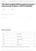 CSO EXAM &lpar;updated 2025&rpar; Questions & Answers &lowbar; Latest Already Graded A&plus; UPDATE 2025&lowbar;2026 