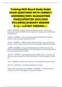 Training NCO Board Study Guide EXAM QUESTIONS WITH CORRECT ANSWERS&vert;&vert;100&percnt; GUARANTEED PASS&vert;&vert;UPDATED 2025&sol;2026 SYLLABUS&vert;&vert;ALREADY GRADED A&plus;&vert;&vert;<<LATEST VERSION>>
