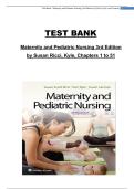 Maternity and Pediatric Nursing &lpar;3rd Edition&rpar; by Susan Ricci & Kyle &ndash; Chapters 1&ndash;51 Complete Test Bank