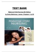 Maternal Child Nursing &lpar;6th Edition&rpar; by Emily McKinney & James &ndash; Chapters 1&ndash;55 Complete Test Bank