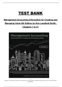 Management Accounting&colon; Information for Creating and Managing Value &lpar;8th Edition&rpar; by Kim Langfield-Smith &ndash; Chapters 1&ndash;21 Complete Test Bank