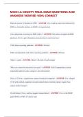 MICN LA COUNTY FINAL EXAM QUESTIONS AND  ANSWERS VERIFIED 100&percnt; CORRECT 