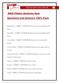 BASI Pilates Anatomy Quiz Questions and Answers 100&percnt; Pass