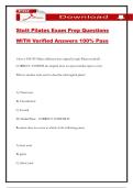 Stott Pilates Exam Prep Questions WITH Verified Answers 100&percnt; Pass