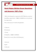 Stott Pilates Written Exam Questions and Answers 100&percnt; Pass