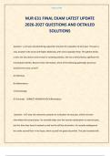 NUR 631 FINAL EXAM LATEST UPDATE 2026-2027 QUESTIONS AND DETAILED SOLUTIONS 