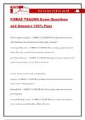 FISDAP TRAUMA Exam Questions and Answers 100&percnt; Pass