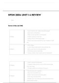 NFDN 2004 Unit 1-4 Review &ndash; Verified Questions & Answers for Exam Success