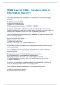 WGU Course C836 - Fundamentals of Information Security Questions and answers latest update