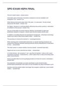 SPD EXAM HSPA FINAL QUESTIONS WITH ACCURATE ANSWERS